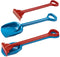 Strand/zandbak set - schep/hark - blauw/rood - 56 cm - buitenspeelgoed