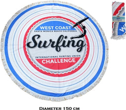 Strandlaken Rond polyester - diameter 150cm - SURFING