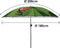 Strandparasol - Dierenprint - Assorti (Groen of Blauw) -met knik mogelijkheid - 142cm doorsnede
