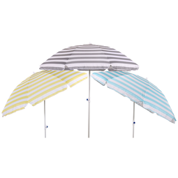 Strandparasol Libra Stripe, 2 meter. 6 stuks in de mix