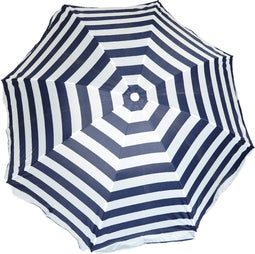 Strandparasol navy blue stripes 180 cm