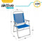 Strandstoel Aktive Gomera Blauw 48 x 88 x 50 cm Aluminium Opvouwbaar (4 Stuks)