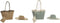 Strandtas DKD Home Decor 43 x 10 x 28 cm Beige Bruin Groen (2 Stuks)