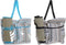 Strandtas DKD Home Decor 44 x 23 x 62 cm Canvas Grijs Blauw Bruin Groen PVC (2 Stuks)