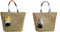 Strandtas DKD Home Decor 49 x 18 x 37 cm Natuurlijk Oranje Marineblauw (2 Stuks)