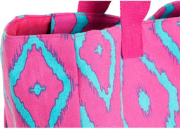 Strandtas DKD Home Decor Blauw Groen Oranje Fuchsia 55 x 14 x 35 cm (3 Stuks)