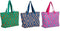 Strandtas DKD Home Decor Blauw Groen Oranje Fuchsia 55 x 14 x 35 cm (3 Stuks)