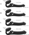 Strap-On-Me - Strap-on Multi Orgasm Remote Controlled 3 Motors Black S