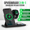 Strex 3-in-1 Draadloze Oplader - Oplaadstation - 15W Snellader - Opvouwbaar - Geschikt voor iOS & Android, Apple Watch, AirPods en Draadloze oortjes - Zwart