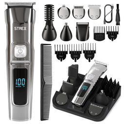 Strex Baardtrimmer - 14 in 1 Set - Draadloos & Waterbestendig - Multigroomer / Bodygroomer / Trimmer