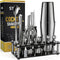 Strex Cocktail Set Zilver RVS 21 Delig (750ml) - Incl. NL Receptenboek - Cocktail Shaker - Cadeauverpakking