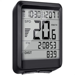 Strex Draadloze Fietscomputer - 17 Functies - Extra Groot Scherm - Draadloze Fiets Computer Draadloos Waterdicht - NL Handleiding