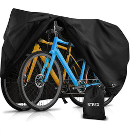 Strex Fietshoes Universeel voor alle Fietsen - Waterdicht Ultra Sterk Oxford - Fiets Hoes voor 1/2 Fietsen - Incl. Opbergzak