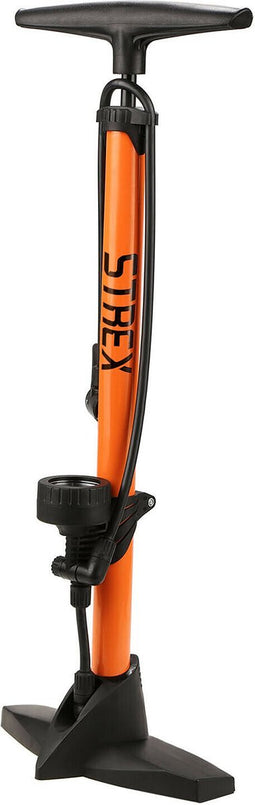 Strex Fietspomp - Drukmeter - 11 Bar – Bal pomp - Oranje