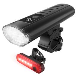 Strex Fietsverlichting Set LED 1600 lumen - Fietslamp Voorlicht & Achterlicht - Fietslampje - Fietsverlichting USB Oplaadbaar