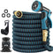 Strex Flexibele Tuinslang 15M met Sproeikop - Uitrekbaar - Incl. Koppelingen, Ophanghaak & Opbergzak