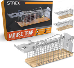 Strex Muizenval voor Binnen en Buiten - Diervriendelijk - Levende Val - 2 Stuks
