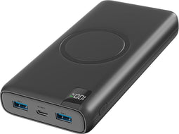 Strex Powerbank met Draadloze Qi Snellader - 27.000 mAh - 22.5W Snellader - Draadloos Opladen - USB-A/USB-C - LED Indicatie - Universele Powerbank geschikt voor o.a. iOS/Android