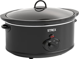Strex Slowcooker 3.5L - Uitneembare Keramische Binnenpan - Warmhoudfunctie - Slow Cooker - Zwart
