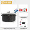 Strex Slowcooker 3.5L - Uitneembare Keramische Binnenpan - Warmhoudfunctie - Slow Cooker - Zwart