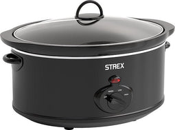 Strex Slowcooker 3.5L - Uitneembare Keramische Binnenpan - Warmhoudfunctie - Slow Cooker - Zwart