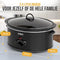 Strex Slowcooker 3.5L - Uitneembare Keramische Binnenpan - Warmhoudfunctie - Slow Cooker - Zwart