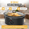 Strex Slowcooker 6.5L - Uitneembare Keramische Binnenpan - Warmhoudfunctie - Slow Cooker - Zwart