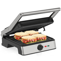 Strex Tosti Apparaat XL Met Temperatuurregeling - Contact Grill Apparaat - Tosti Ijzer - PFAS Vrij - 2200W