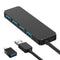 Strex USB 3.0 Hub - USB Splitter - 4 Poorten - 5Gbps - 35CM Kabel - Inclusief USB C Adapter