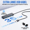 Strex USB 3.0 Hub - USB Splitter - 4 Poorten - 5Gbps - 35CM Kabel - Inclusief USB C Adapter