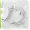 Stroomkabel - Euro Male - IEC-320-C7 - Recht - Recht - Vernikkeld - 5.00 m - Plat - PVC - Wit - Polybag