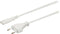 Stroomkabel - Euro Male - IEC-320-C7 - Recht - Recht - Vernikkeld - 5.00 m - Plat - PVC - Wit - Polybag