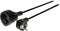 Stroomkabel - Type F (CEE 7/7) Male - Type F (CEE 7/7) Female - Gehoekt - Recht - Vernikkeld - 2.00 m - Rond - PVC - Zwart - Envelop