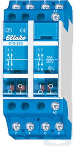Stroomstootschakelaar DIN-rail Eltako S12-220-230V 2x NC, 2x NO 230 V/AC 16 A 2300 W 1 stuk(s)