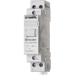 Stroomstootschakelaar DIN-rail Finder 20.21.8.024.4000 1x NO 24 V/AC 16 A 4000 VA 1 stuk(s)