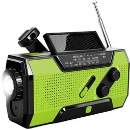 Brixy Noodradio - Draagbare Radio - 5000 mAh Powerbank - Opwindbaar - Solar - Rood