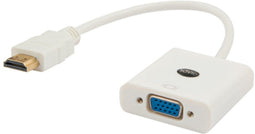 Savio CL-27 - VGA (D-Sub) naar HDMI - 0,2 m - Wit