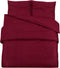 vidaXL - Dekbedovertrekset - 225x220 - cm - katoen - bordeauxrood