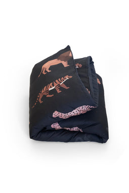 Studio Ditte Dekbedovertrek Big Cats 140x220cm - Donkerblauw