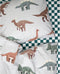 Studio Ditte Dekbedovertrek Dinosaurus 140x220cm - Lichtgrijs