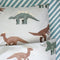 Studio Ditte Dekbedovertrek Dinosaurus 140x220cm - Lichtgrijs
