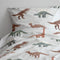 Studio Ditte Dekbedovertrek Dinosaurus 140x220cm - Lichtgrijs
