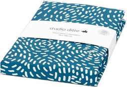 Studio Ditte Hoeslaken Flow 90x200cm - Blauw