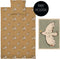 Studio Loco Dekbedovertrek eenpersoons Bird - 140x220cm - Mosterd