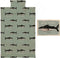 Studio Loco Dekbedovertrek eenpersoons Whale - 140x220cm - Muntgroen