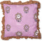 Studio Loco Frilled Sierkussen Floral - 40x40cm - Paars/Bruin