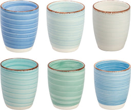 Studio Tavola Koffiekopjes Ocean Blue 160 ml - 6 stuks