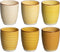 Studio Tavola - Koffiemok - 6 Stuks - Zonder Oor - Aardewerk - 340 ML - Sardegna