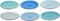 Studio Tavola Ontbijtborden Ocean Blue ø 19 cm - 6 stuks