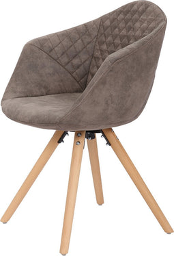 Stuhl Chadwick 110 2er-Set Grau / Braun